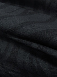 Black/Dark Iron Gray Nylon/Lycra Abstract Print Activewear Knit - Beyond Yoga - 58W