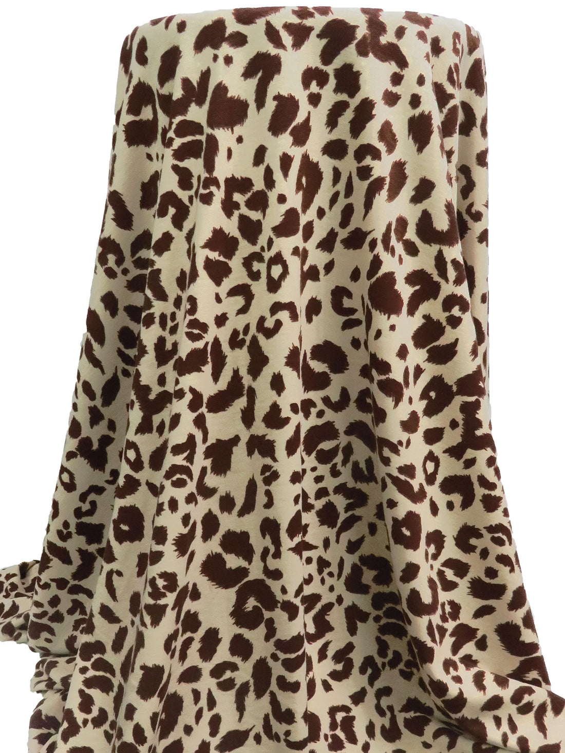 Oat/Brown Syrup Polyester/Rayon/Lycra Animal Print French Terry Knit 58W