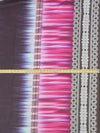 Baked Plum/Magenta/Dark Espresso/Multi 100% Cotton Large Double Border Abstract Print Voile - NY Designer - 56W
