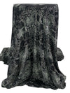 Silver/Black Polyester/Lycra Animal-Look Print Floral Burnout Velvet Knit 54W