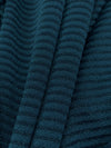 Deep Arctic Blue Polyester/Lycra Vertical Stripe Sheer Crepe Knit 58W