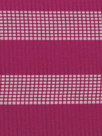 Dark Fandango Pink 100% Polyester Horizontal Grid Weave Stripe Organza - NY Designer - 58W