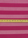 Dark Fandango Pink 100% Polyester Horizontal Grid Weave Stripe Organza - NY Designer - 58W