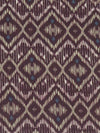 Plum/Oyster Gray/Slate Blue/White Polyester/Lycra Stylized Rugged Diamond Print DTY Knit 58W