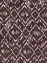 Plum/Oyster Gray/Slate Blue/White Polyester/Lycra Stylized Rugged Diamond Print DTY Knit 58W