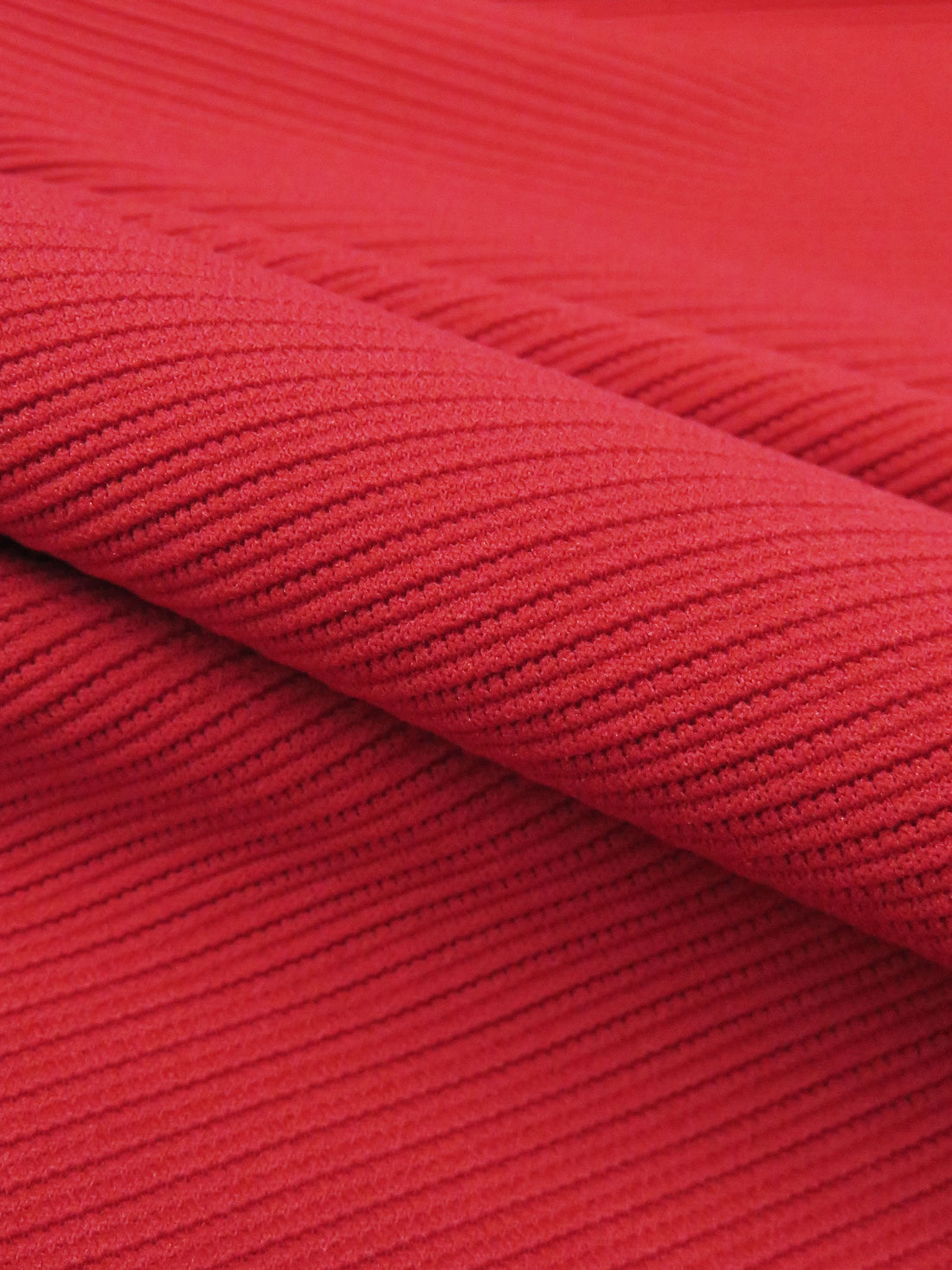 Fire Engine Red Polyester/Lycra Ottoman Double Knit 58W