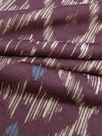 Plum/Oyster Gray/Slate Blue/White Polyester/Lycra Stylized Rugged Diamond Print DTY Knit 58W