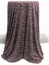 Plum/Oyster Gray/Slate Blue/White Polyester/Lycra Stylized Rugged Diamond Print DTY Knit 58W