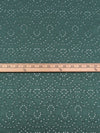 Pine Green Polyester/Lycra Ornate Fan Eyelet Knit 56W