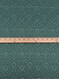 Pine Green Polyester/Lycra Ornate Fan Eyelet Knit 56W