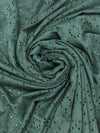 Pine Green Polyester/Lycra Ornate Fan Eyelet Knit 56W