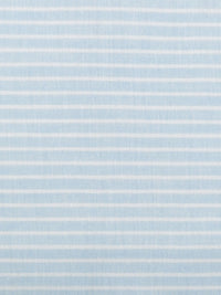 Baby Blue/White 100% Cotton Horizontal Stripe Lawn 57W
