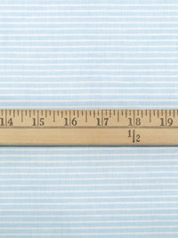 Baby Blue/White 100% Cotton Horizontal Stripe Lawn 57W