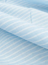 Baby Blue/White 100% Cotton Horizontal Stripe Lawn 57W