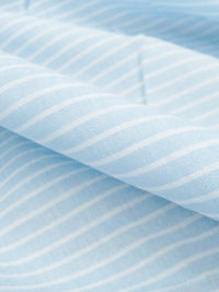 Baby Blue/White 100% Cotton Horizontal Stripe Lawn 57W