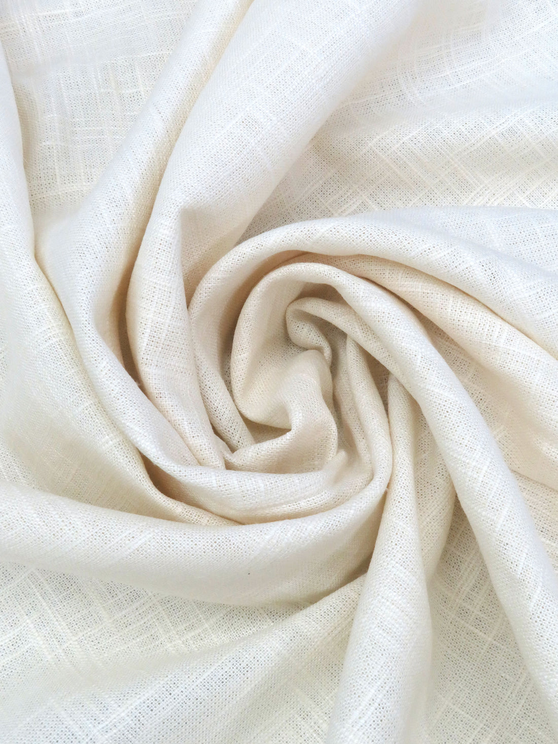 Ivory Linen/Viscose Hopsack Linen 52W