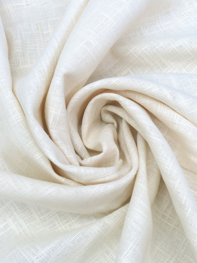 Ivory Linen/Viscose Hopsack Linen 52W