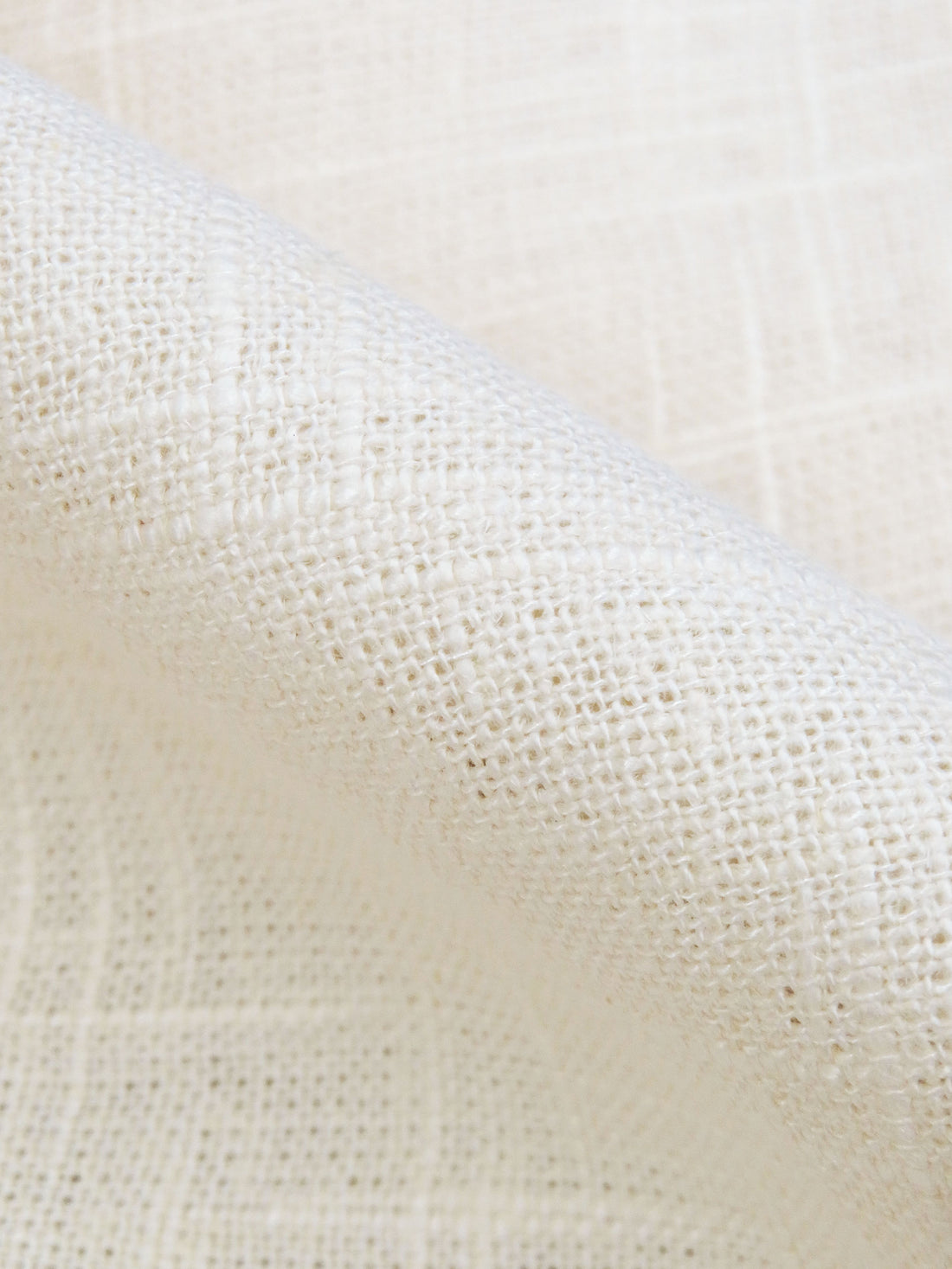 Ivory Linen/Viscose Hopsack Linen 52W