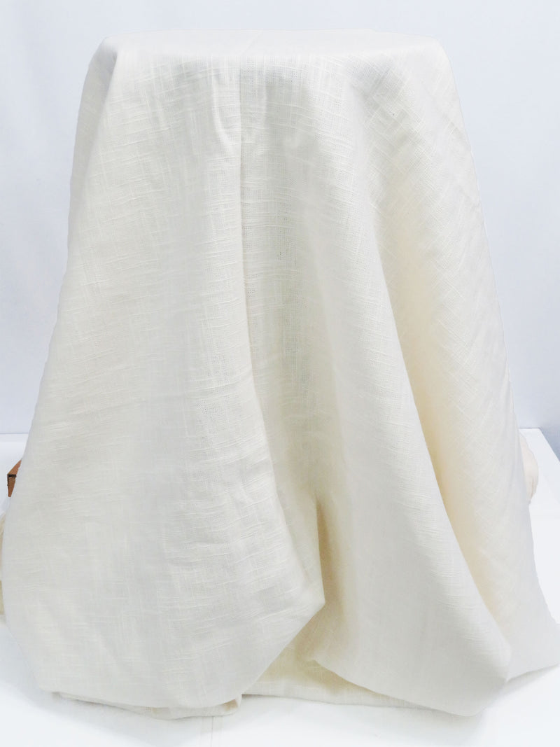 Ivory Linen/Viscose Hopsack Linen 52W