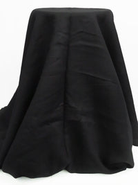 Coal Black 100% Linen Mid-Weight Woven 53W