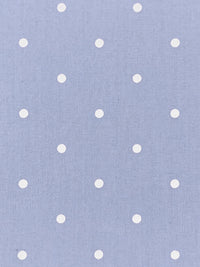 Light Blue/White 100% Cotton Polka Dot Print Shirting 56W