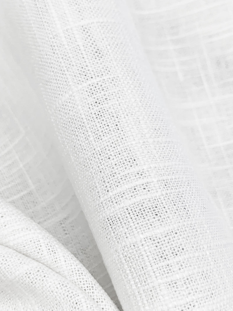 White Linen/Viscose Hopsack Linen 52W