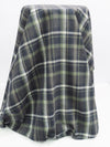 Dark Storm Blue/Olive Green/Pewter Gray/White 100% Cotton Plaid Flannel 44W