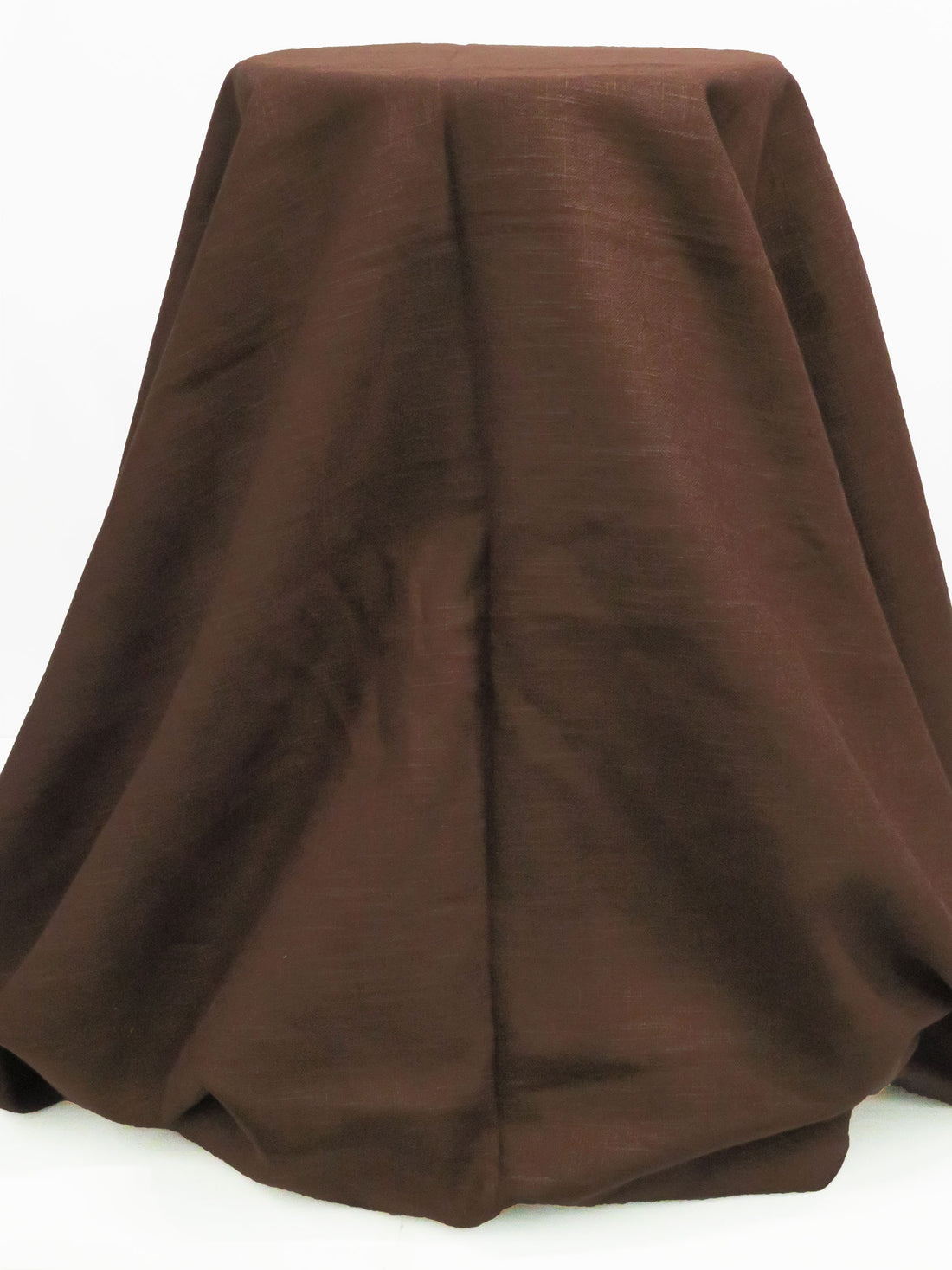 Deep Mahogany Linen/Viscose Hopsack Linen 52W