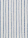 White/Slate Blue Cotton/Linen Vertical Pinstripe Shirt Weight Woven 44W
