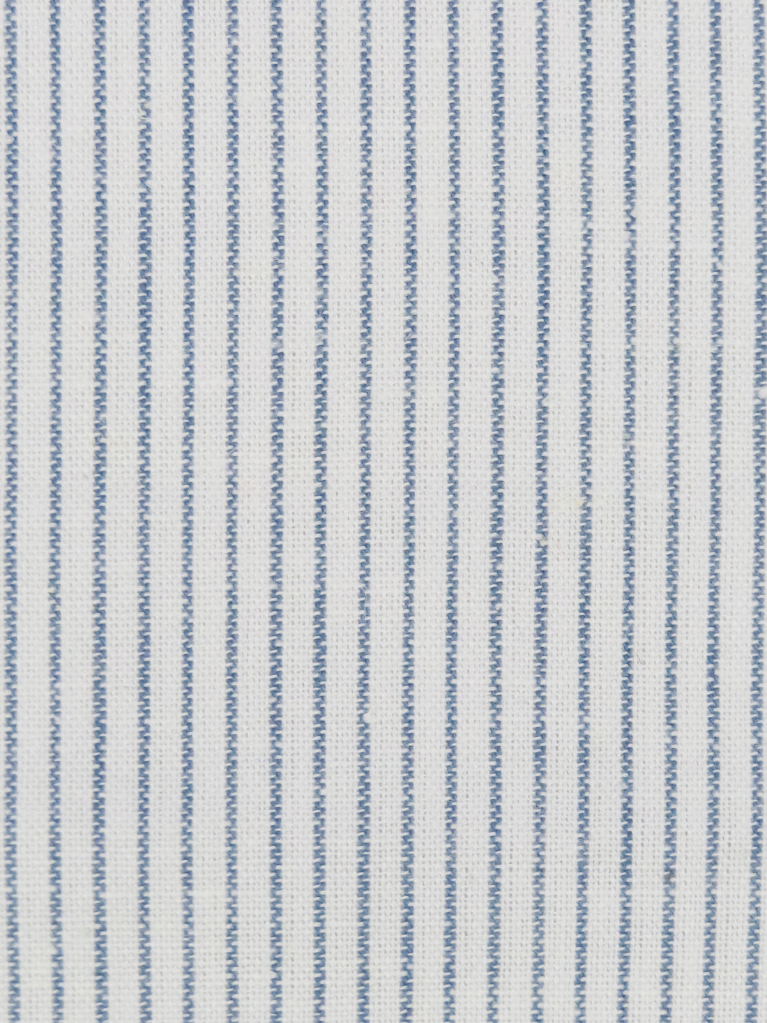 White/Slate Blue Cotton/Linen Vertical Pinstripe Shirt Weight Woven 44W
