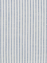 White/Slate Blue Cotton/Linen Vertical Pinstripe Shirt Weight Woven 44W