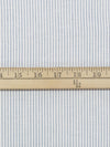 White/Slate Blue Cotton/Linen Vertical Pinstripe Shirt Weight Woven 44W