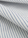 White/Slate Blue Cotton/Linen Vertical Pinstripe Shirt Weight Woven 44W