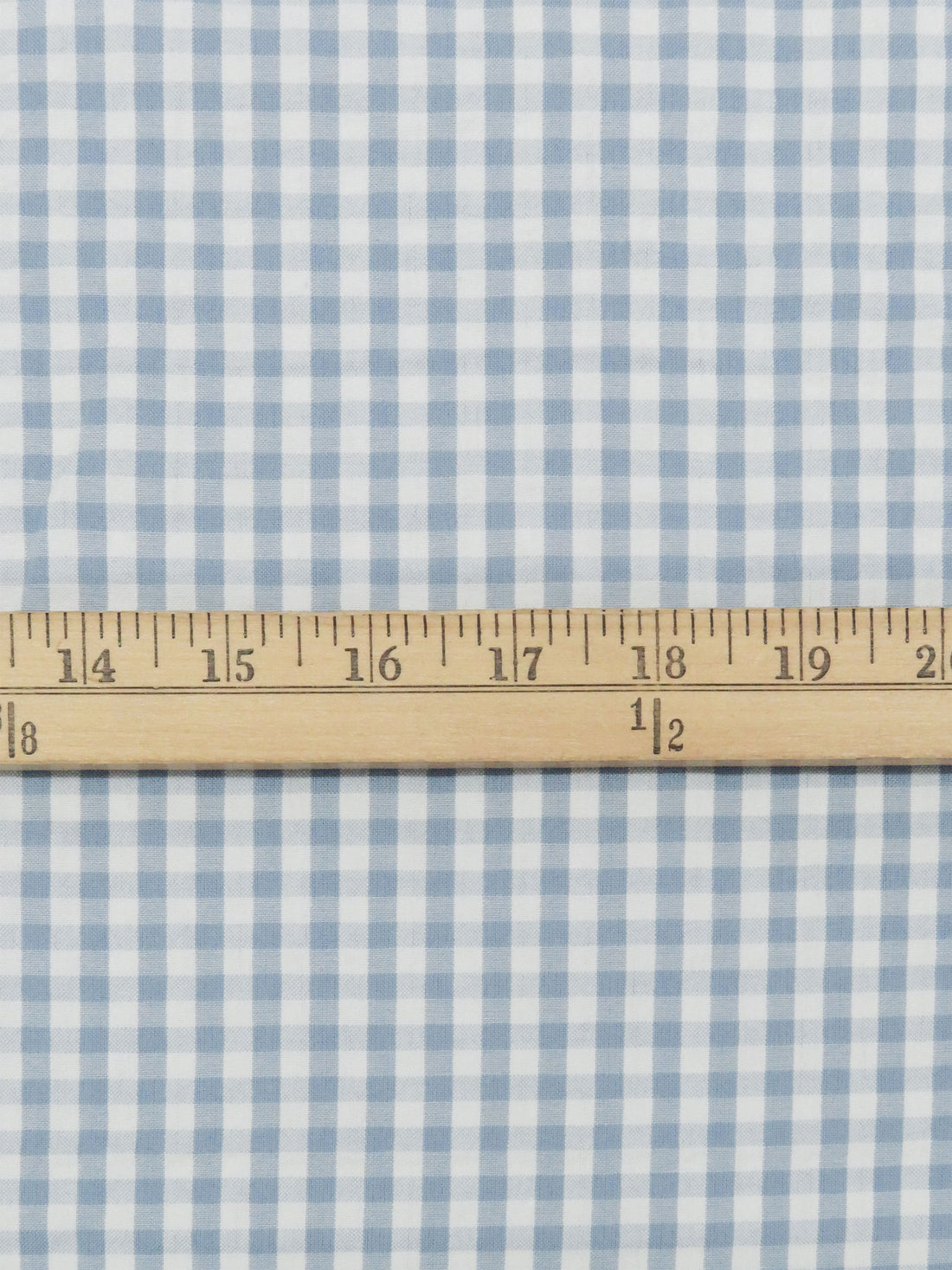 Cerulean Haze/White 100% Cotton Gingham Seersucker 44W