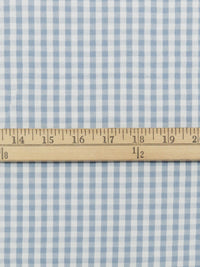 Cerulean Haze/White 100% Cotton Gingham Seersucker 44W
