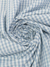 Cerulean Haze/White 100% Cotton Gingham Seersucker 44W