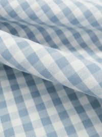 Cerulean Haze/White 100% Cotton Gingham Seersucker 44W