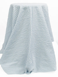 Cerulean Haze/White 100% Cotton Gingham Seersucker 44W