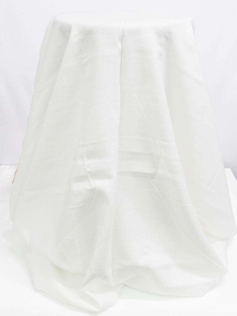 Daisy White Viscose/Linen Shirt Weight Woven 52W