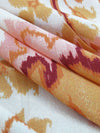Jasper Orange/Dark Maroon/Peach Burst/Multi 100% Polyester Folk Ikat Floral Print Crepe Blouse Weight Woven 56W