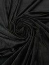 Black Cotton/Polyester Vertical Stripe Velour Knit - NY Designer - 54W