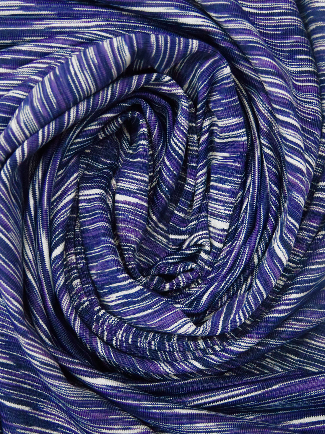 Midnight Blue/White/Dark Purple/Multi Nylon/Lycra Space-Dyed Activewear Knit 60W