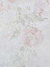 Palest Champagne/Dusty Rose/Sage/Multi 100% Polyester Painterly Floral Print Organza 56W