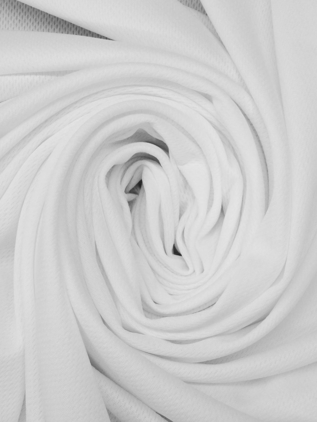 White 100% Polyester Athletic Mesh Knit 57W
