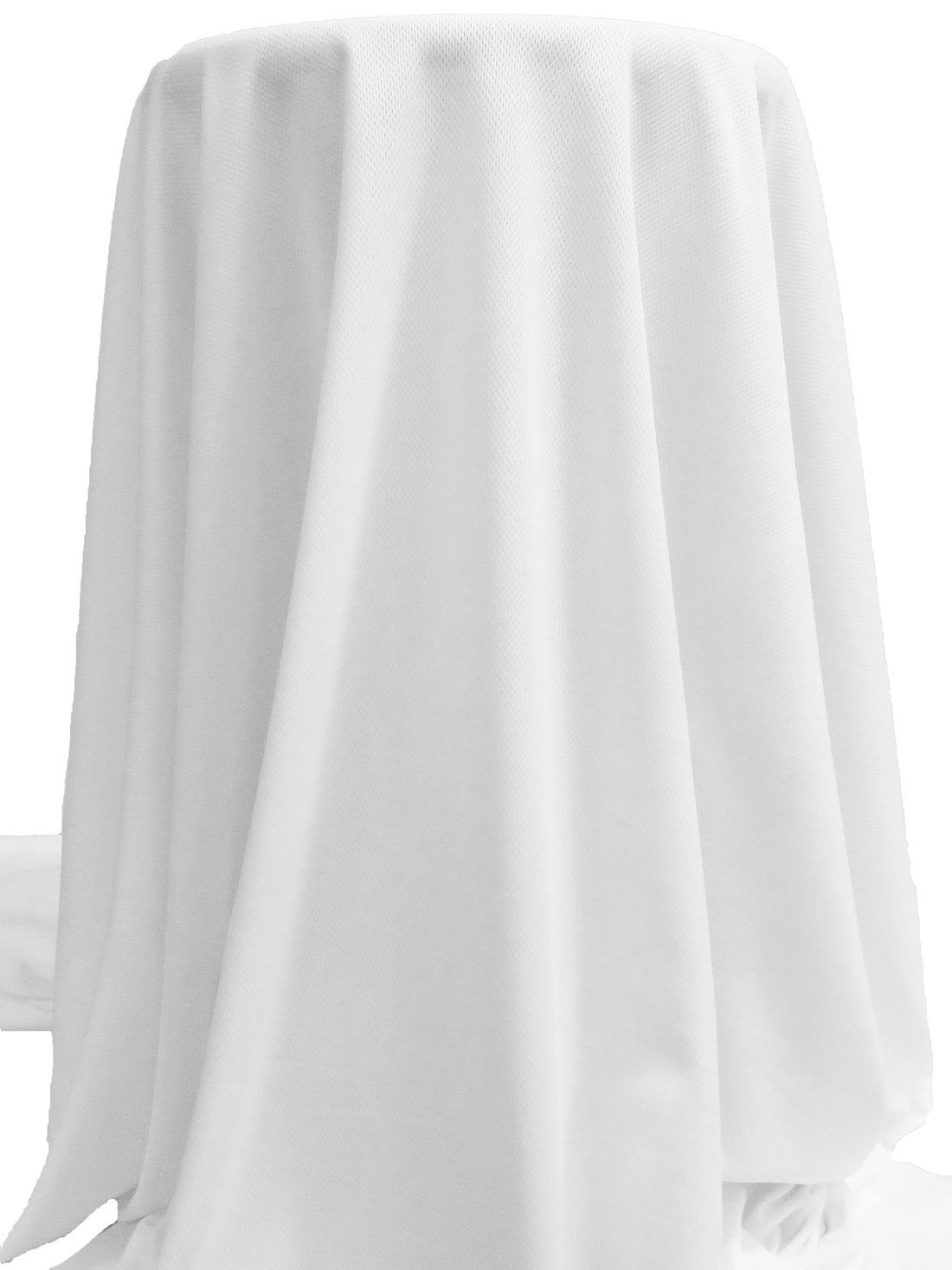White 100% Polyester Athletic Mesh Knit 57W