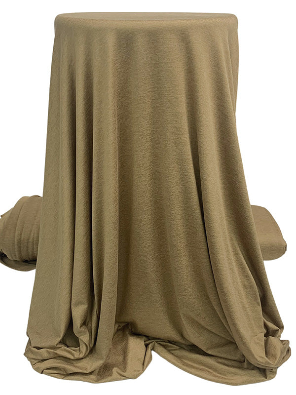 Dark Tan Polyester/Spandex "Featherweight" Space-Dyed Brushed Jersey Knit - Beyond Yoga - 58W