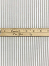 White/Umber Cotton/Polyester Vertical Fine Oxford Stripe Shirting 56W