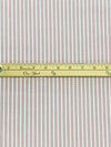 White/Garnet/Pale Cerulean Cotton/Polyester Vertical Fine Oxford Stripe Shirting 60W