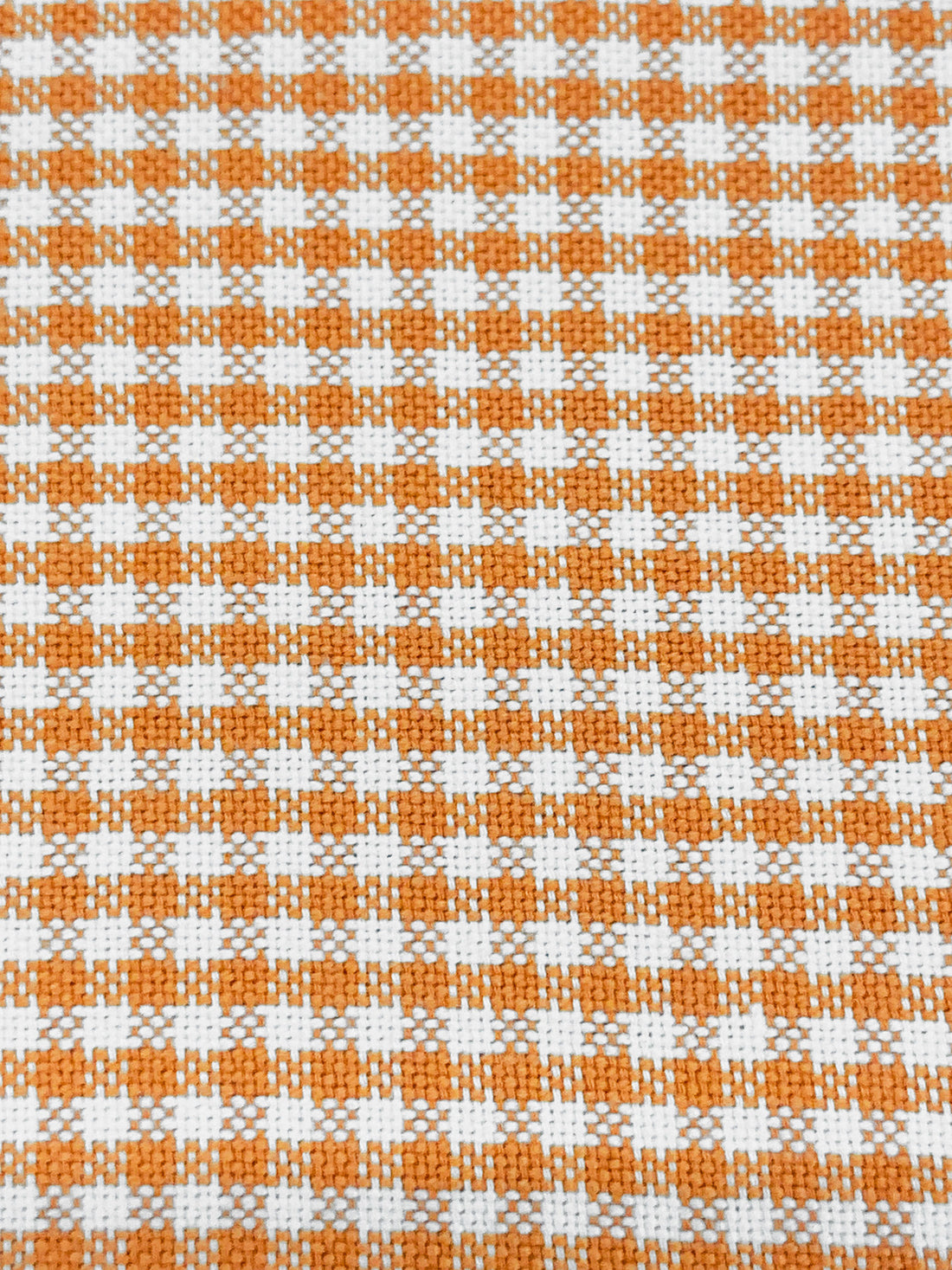 Persian Orange/White Cotton/Polyester Mini Check Oxford Stripe Shirting 60W