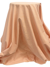 Persian Orange/White Cotton/Polyester Mini Check Oxford Stripe Shirting 60W